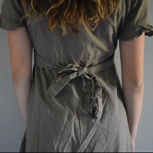 Army Green Short Sleeve Dress